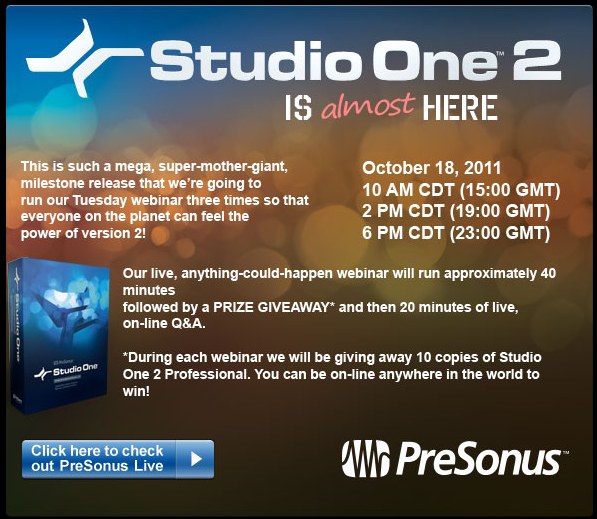 PreSonus “Studio One 2 ” – Release Show